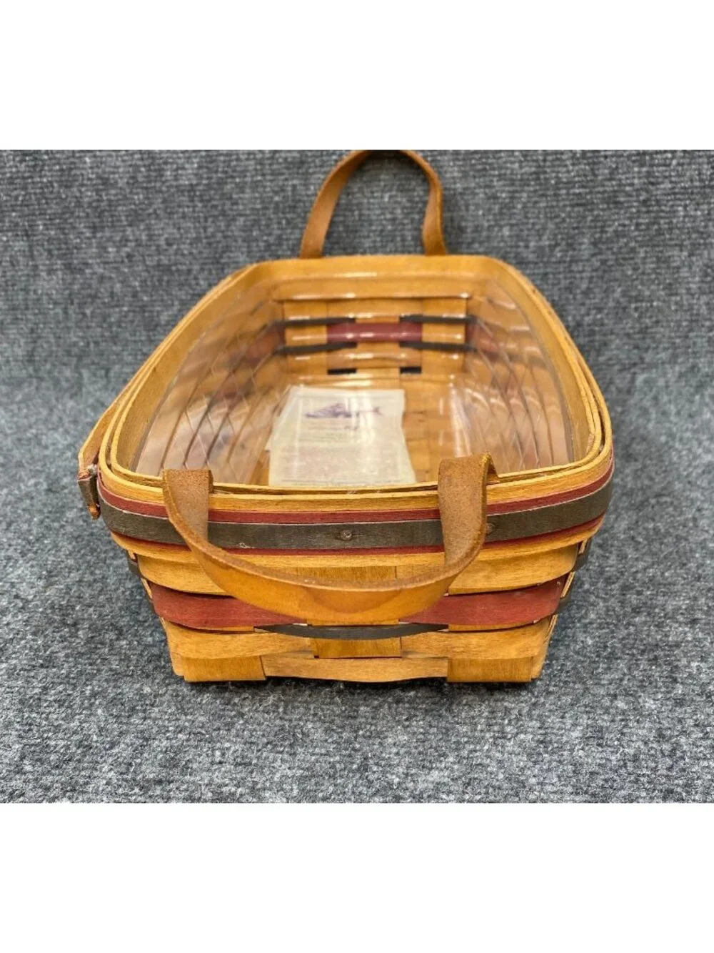 Longaberger 1993 Crisco American Baking Basket 14745 Leather Handles NOS Liner